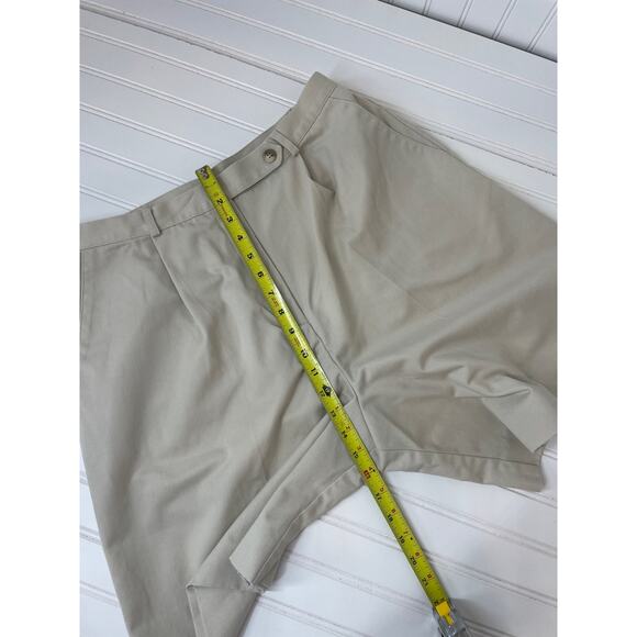 Talbots Beige & Black Flat Front High Waisted Chino Women’s Shorts Plus Size 16 - Picture 6 of 10
